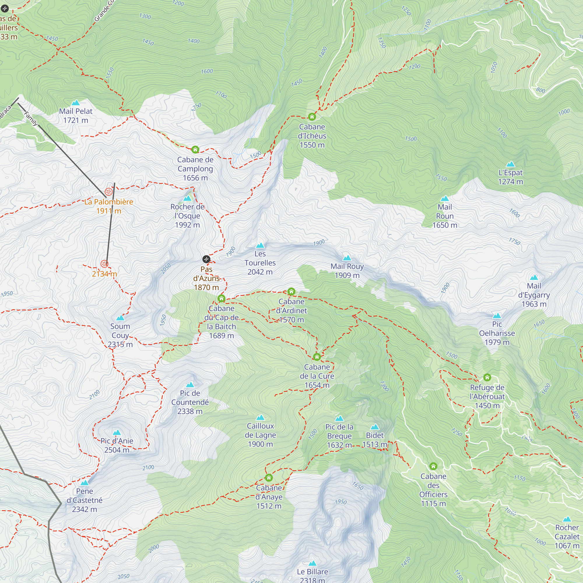 Cabane d'Ardinet map