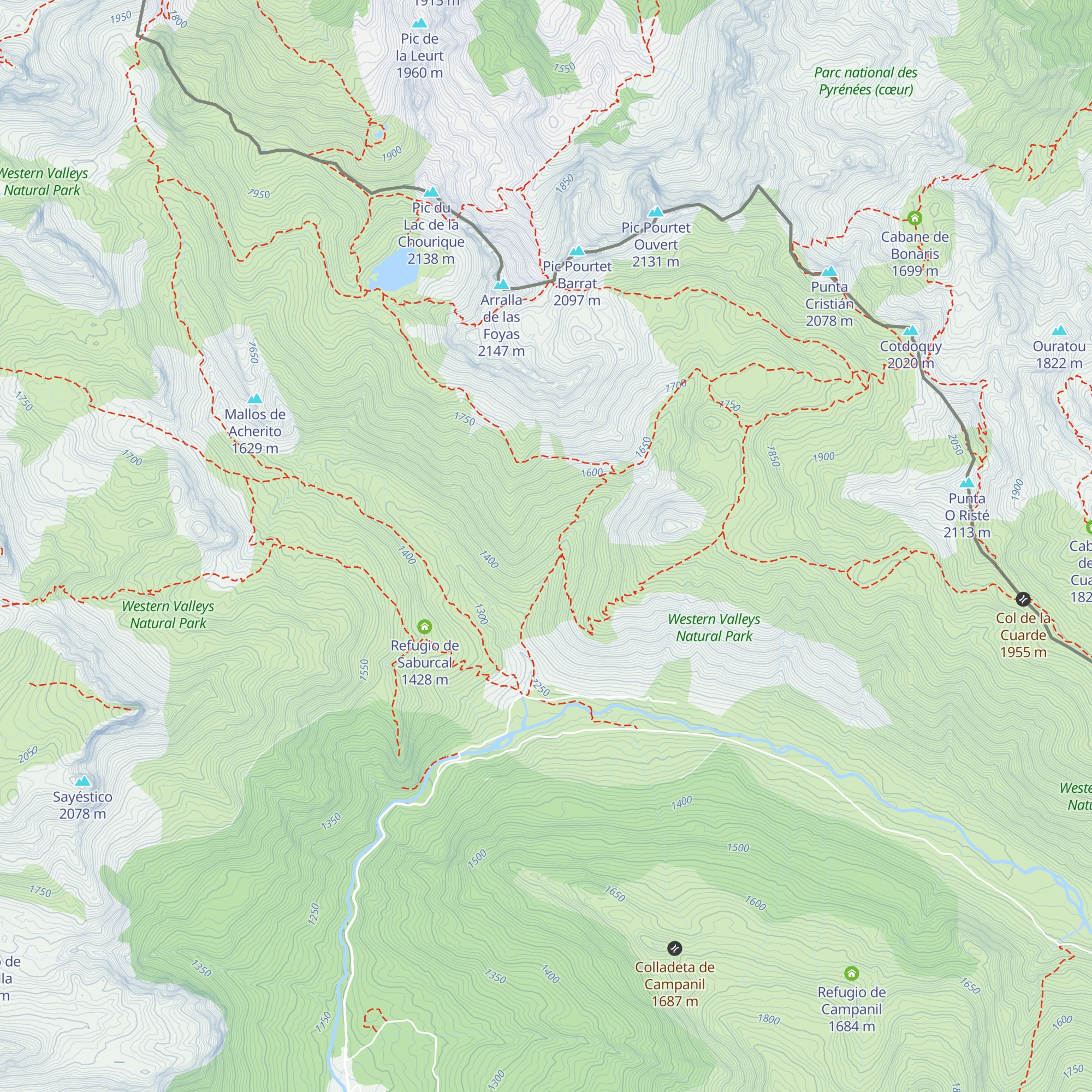 Refugio Las Foyas map