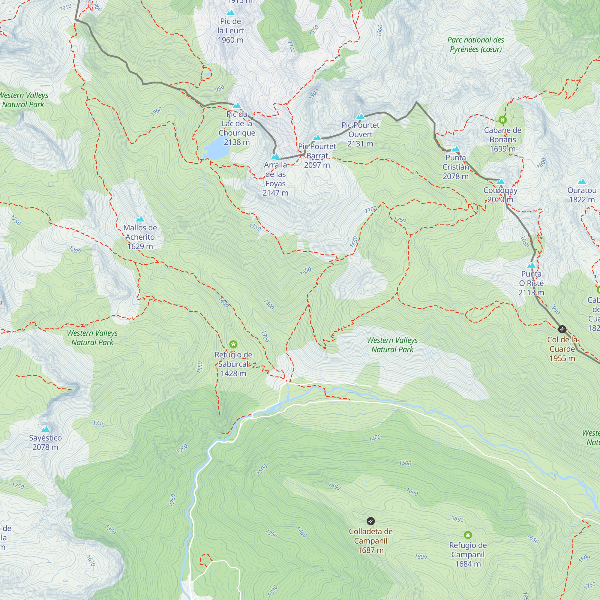 Refugio Las Foyas map