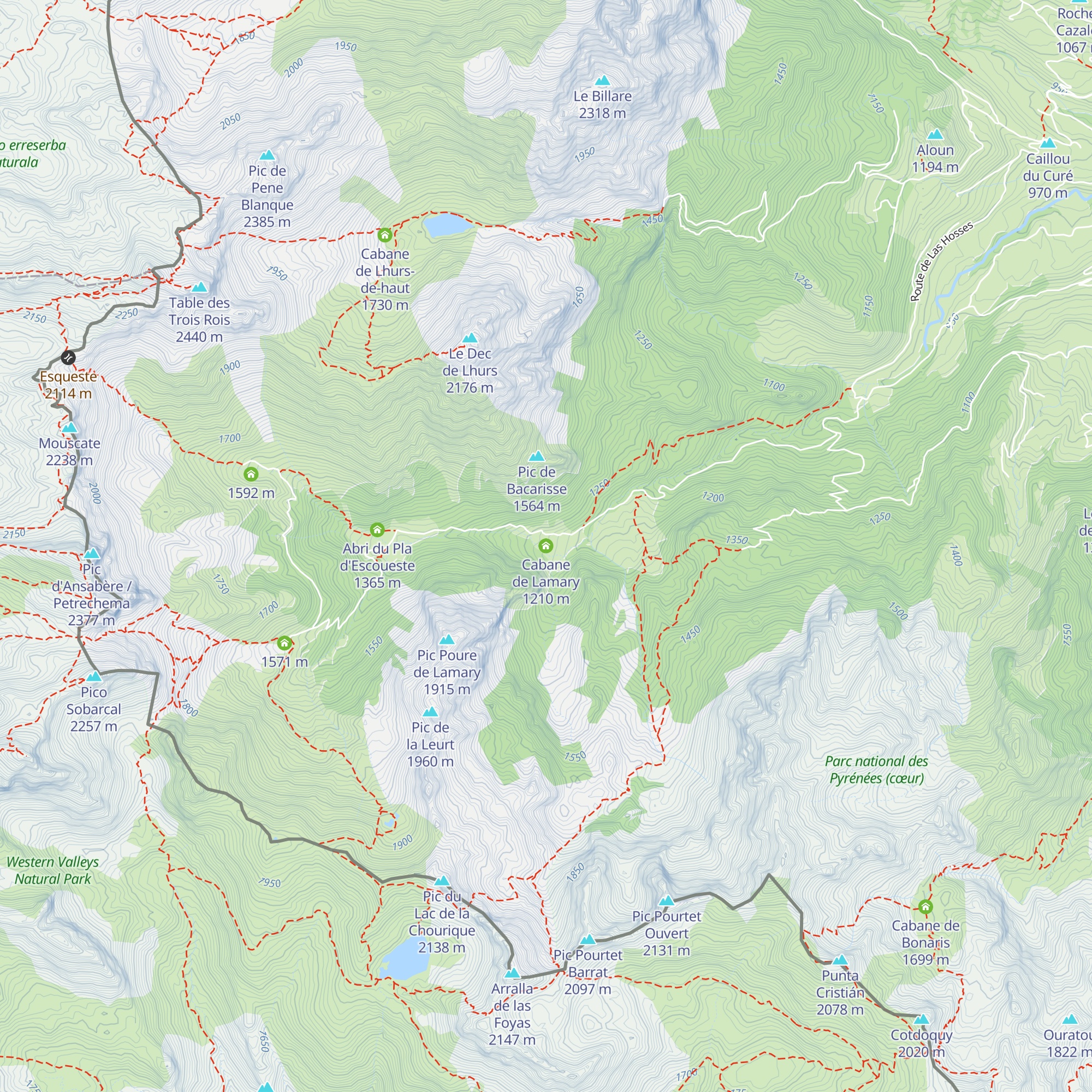 Cabane de Lamary map