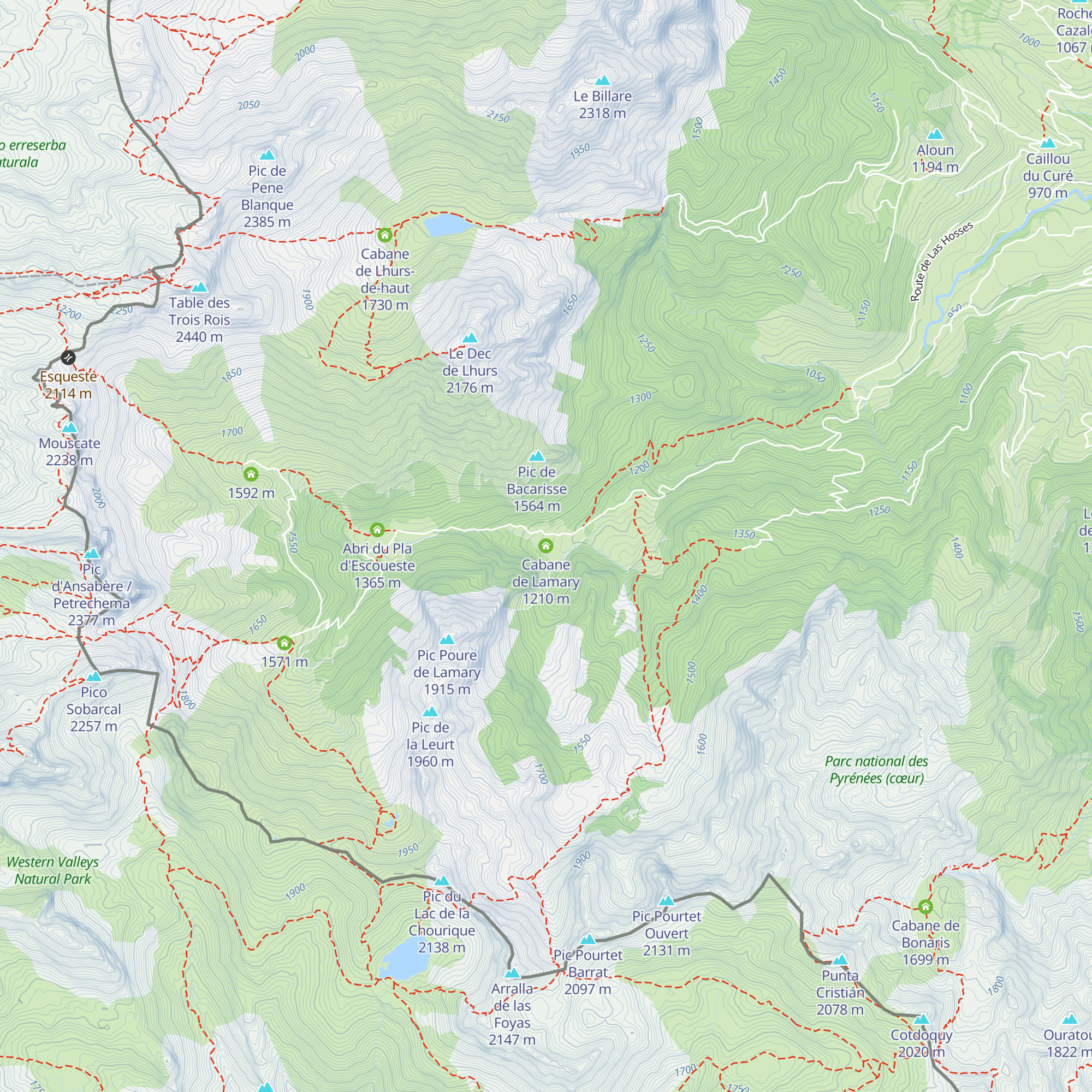 Cabane de Lamary map