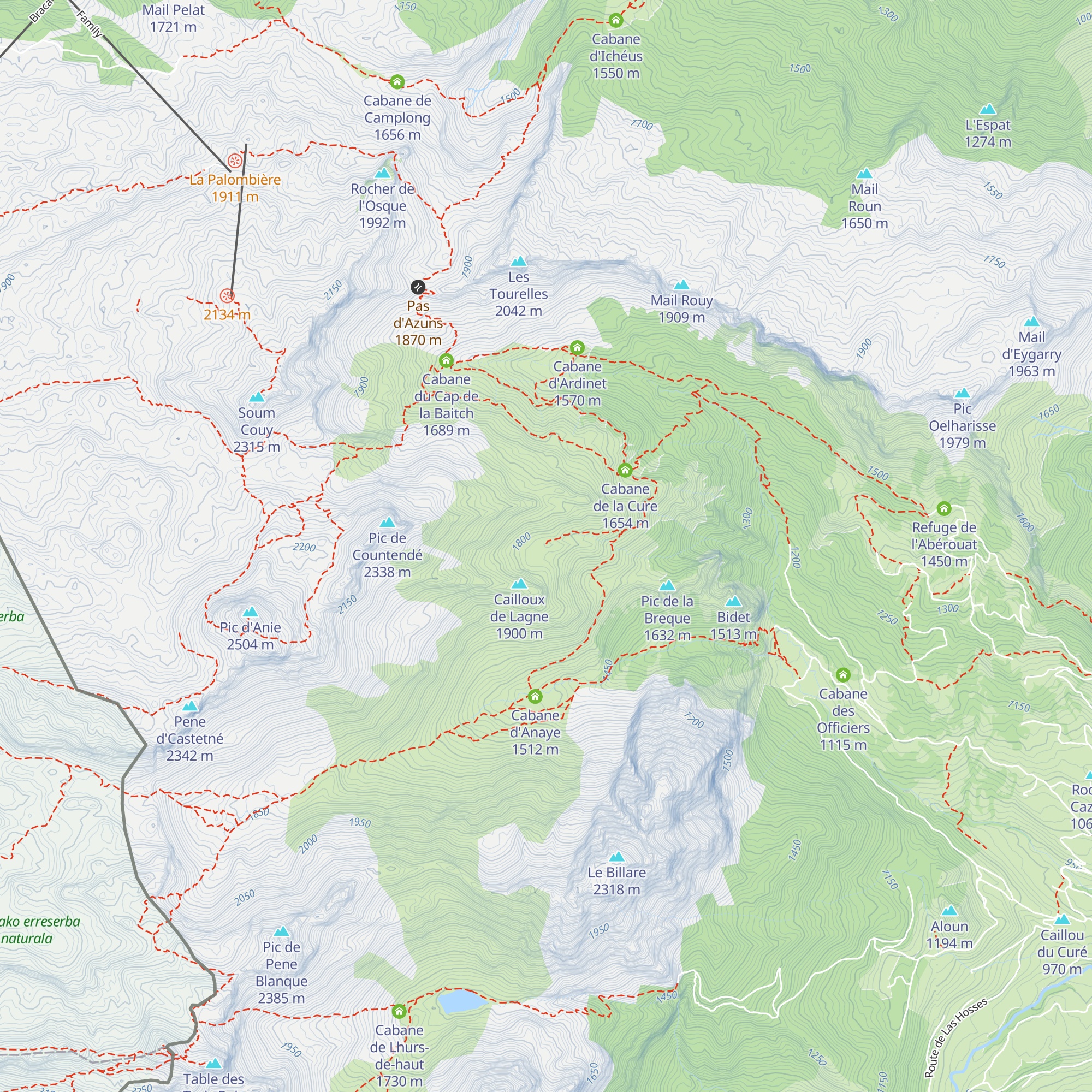Cabane de Lagne map