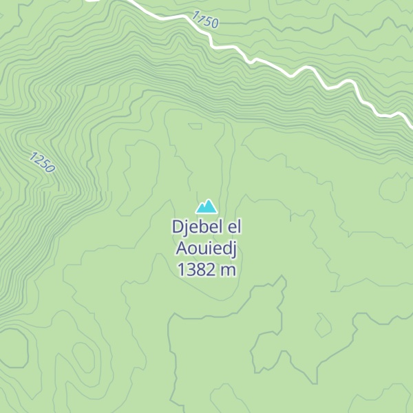 Map of Djebel el Aouiedj