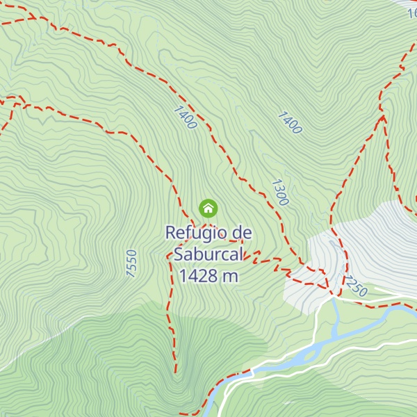 Map of Refugio de Saburcal