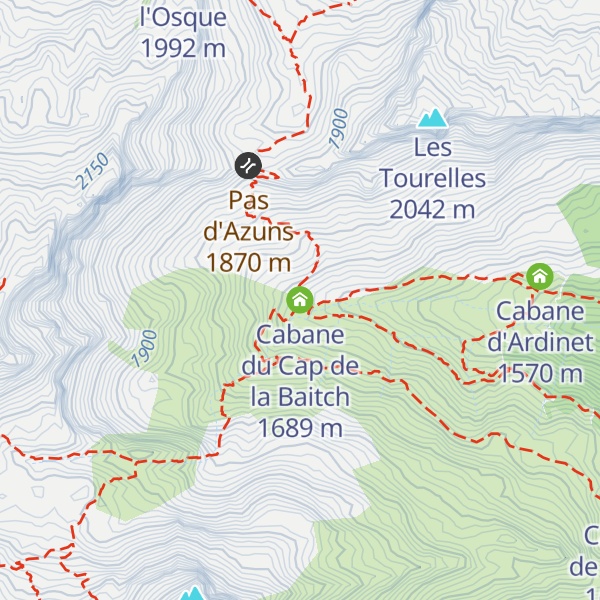 Map of Cabane du Cap de la Baitch
