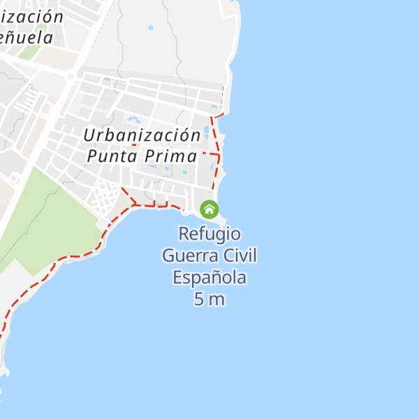 Map of Refugio Guerra Civil Española