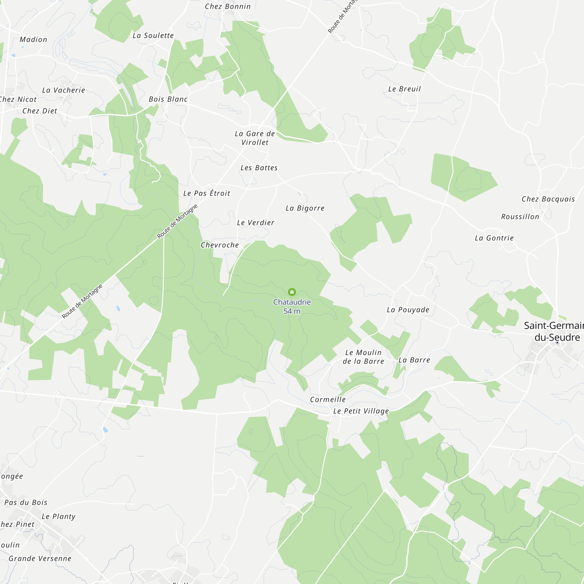 Chataudrie map