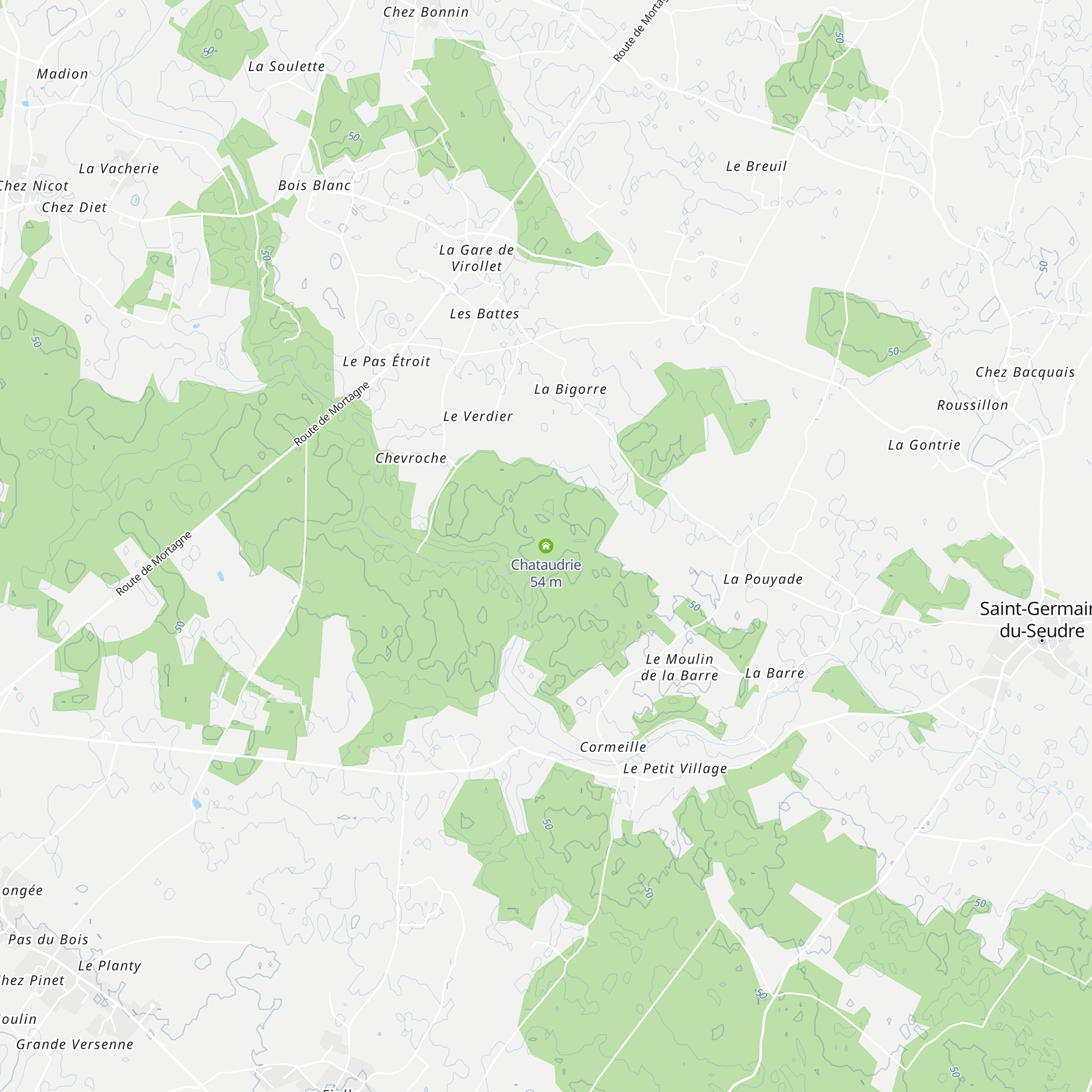 Chataudrie map
