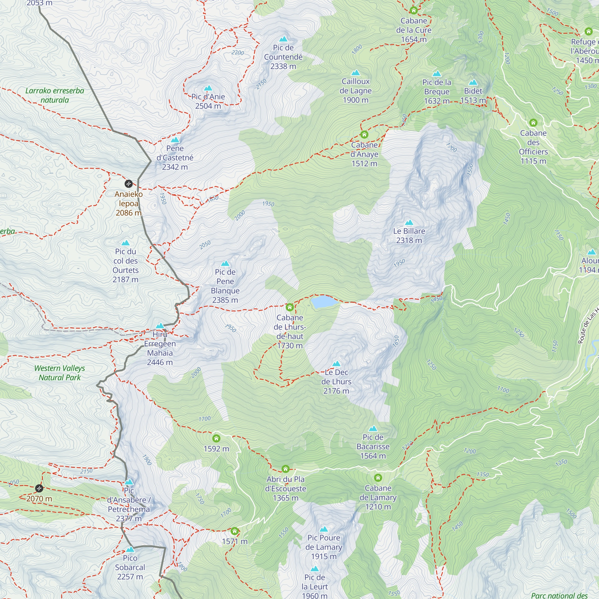 Cabane de Lhurs-de-bas map