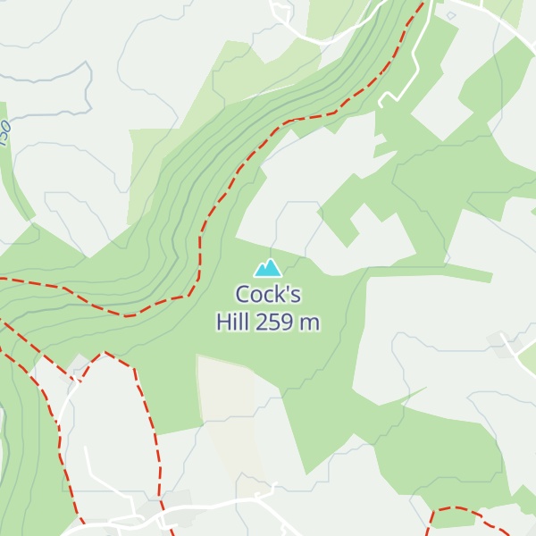 Map of Cock's Hill