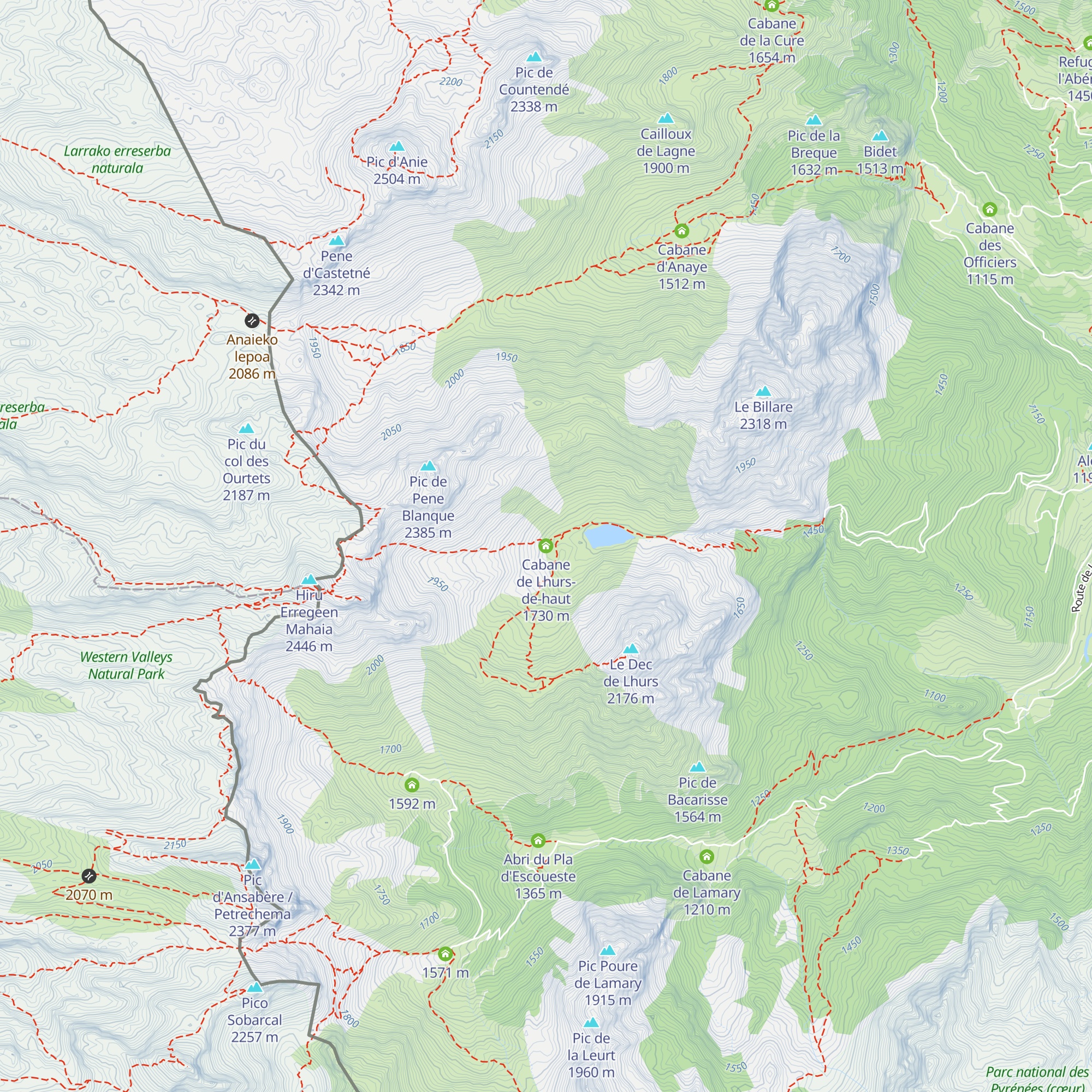 Cabane de Lhurs-de-haut map