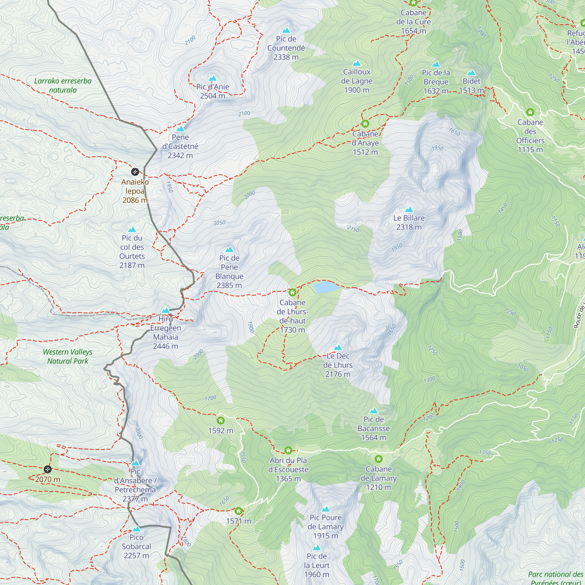 Cabane de Lhurs-de-haut map