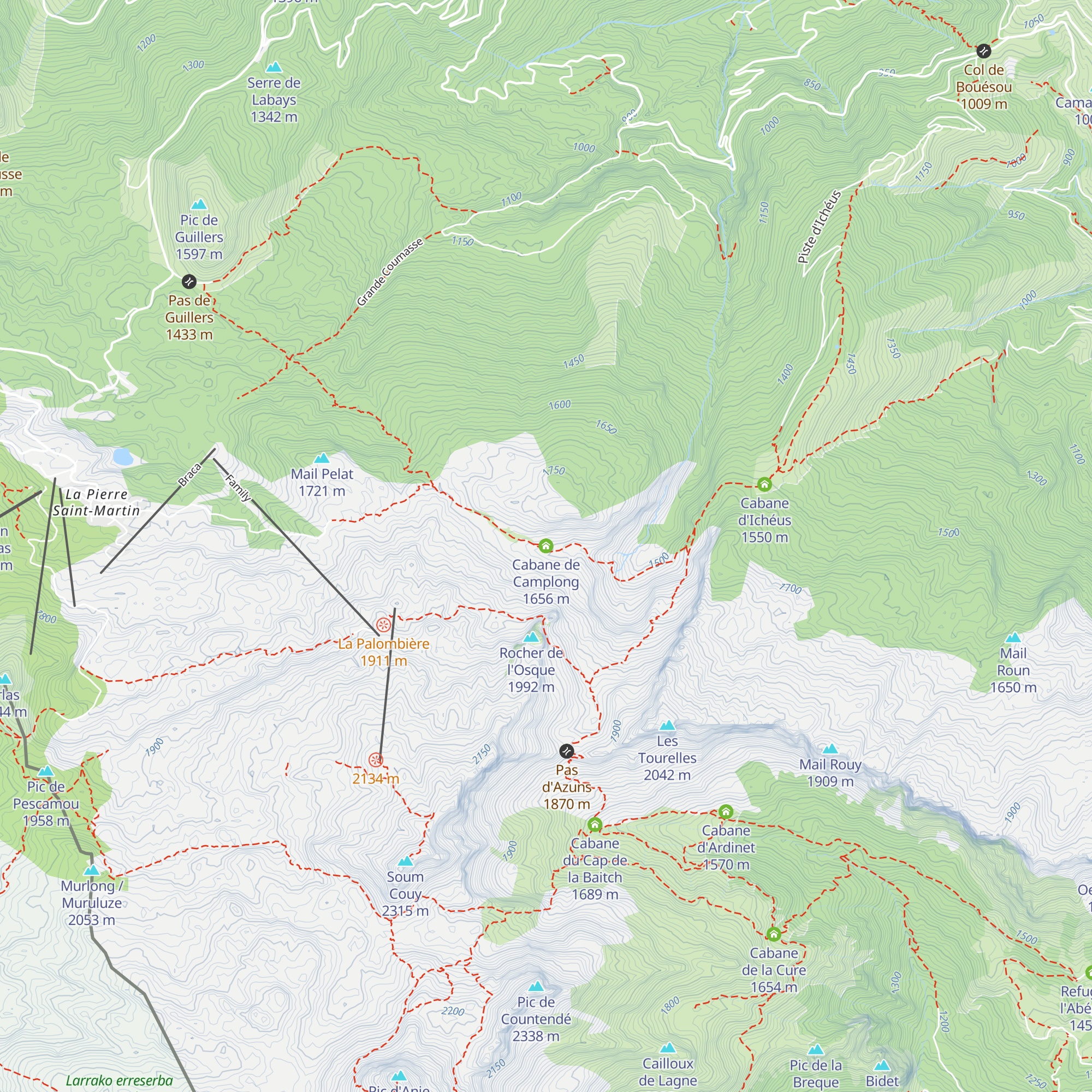 Cabane de Camplong map