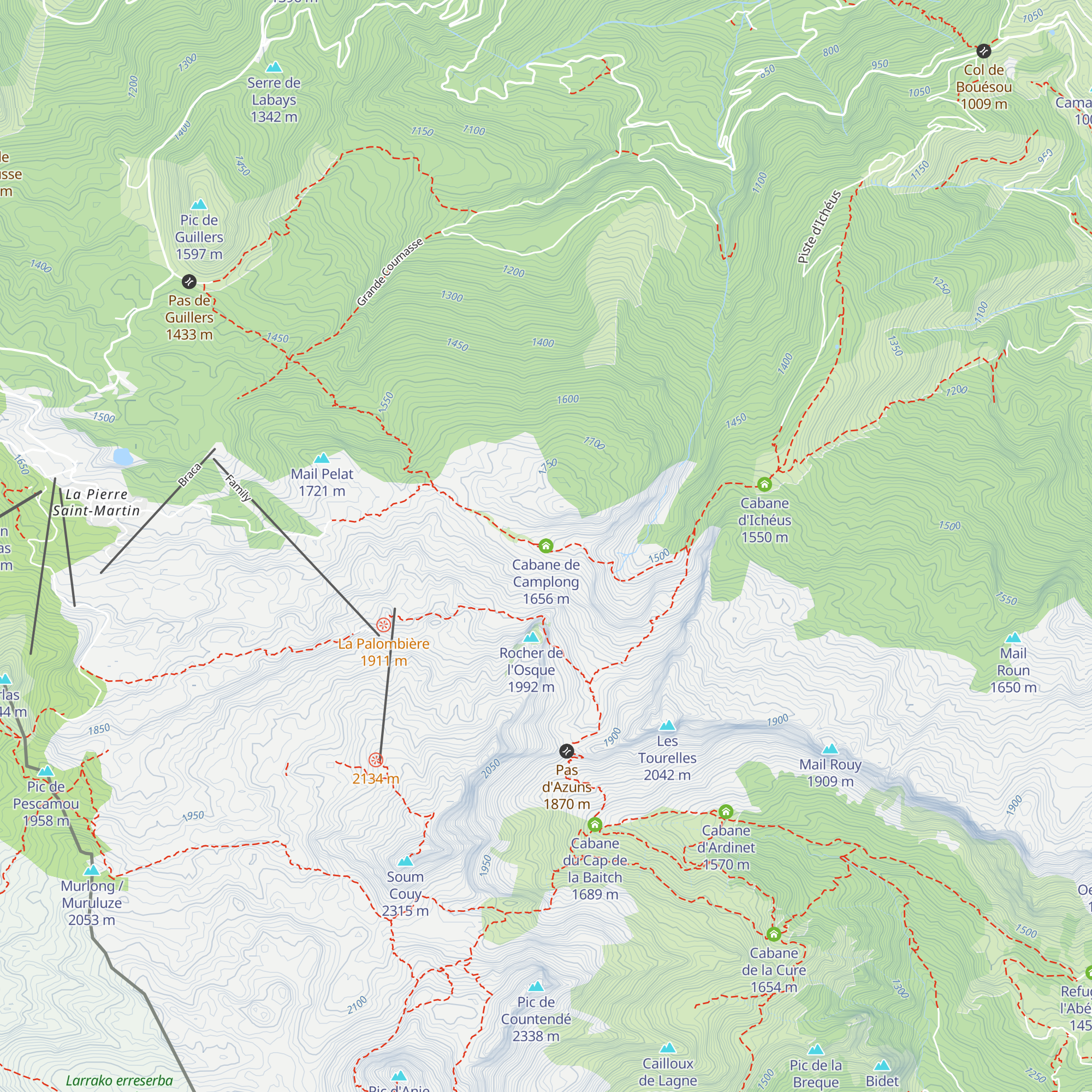 Cabane de Camplong map