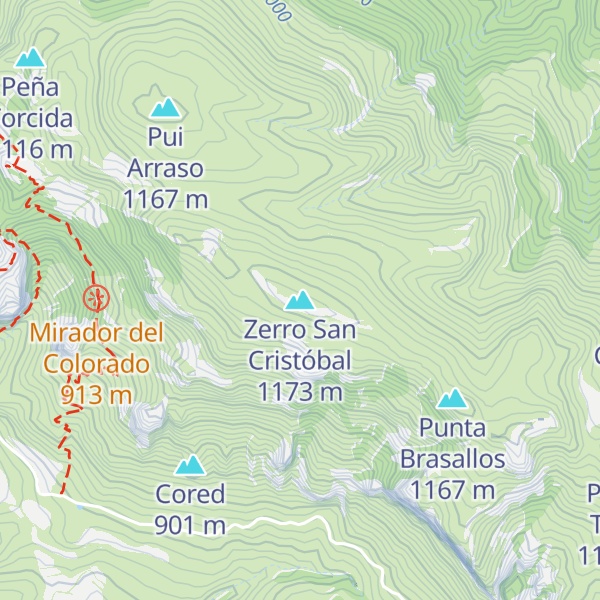 Map of Zerro San Cristóbal