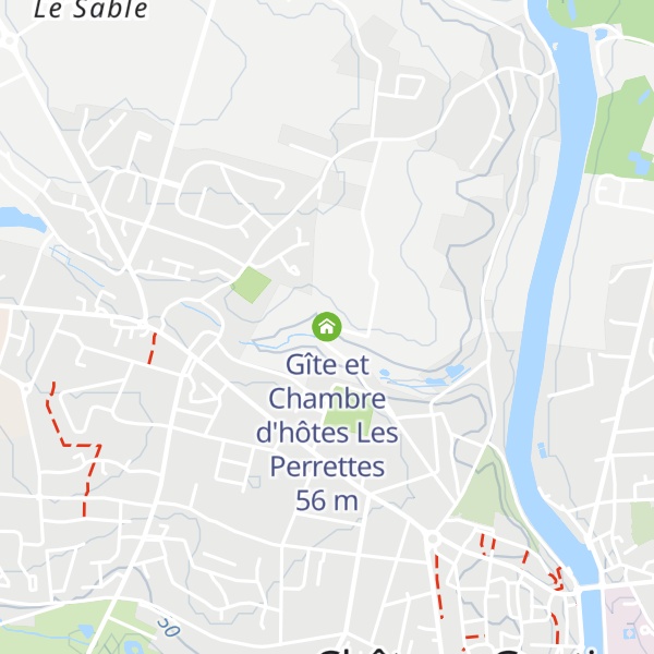 Map of Gîte et Chambre d'hôtes Les Perrettes