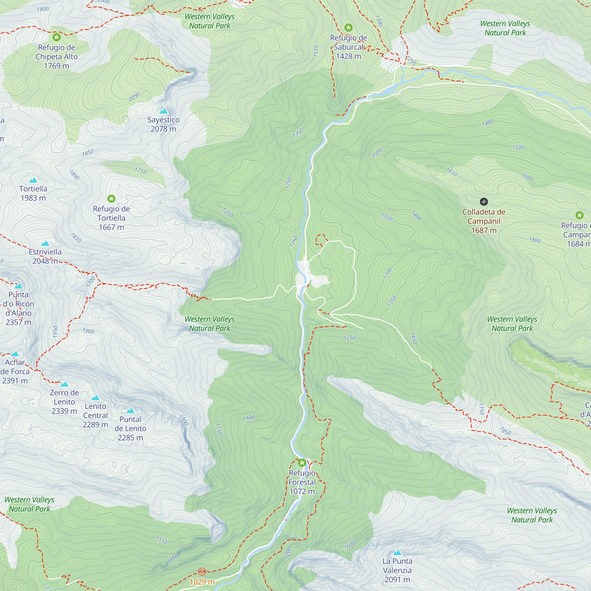 Refugio Selva de Oza map