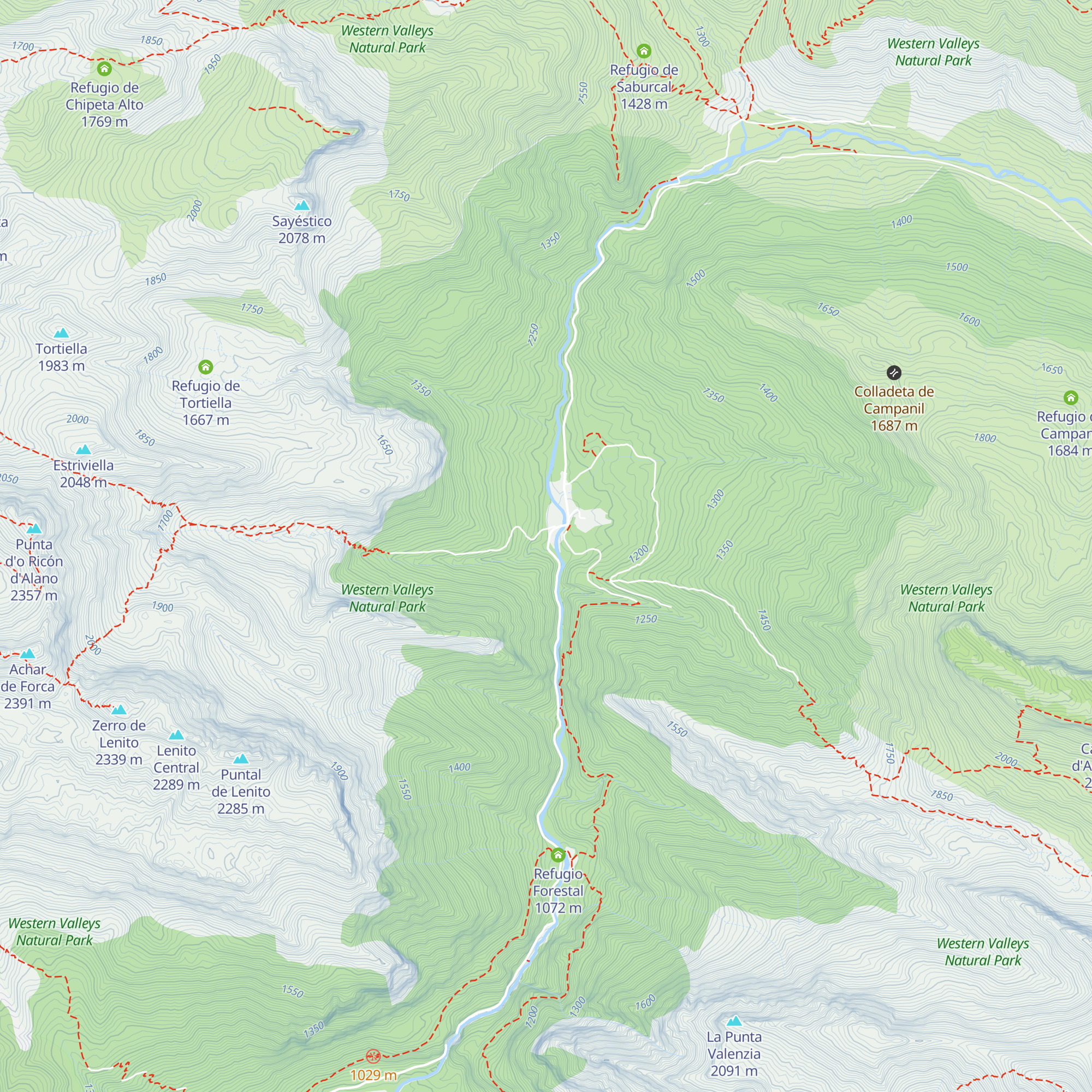 Refugio Selva de Oza map