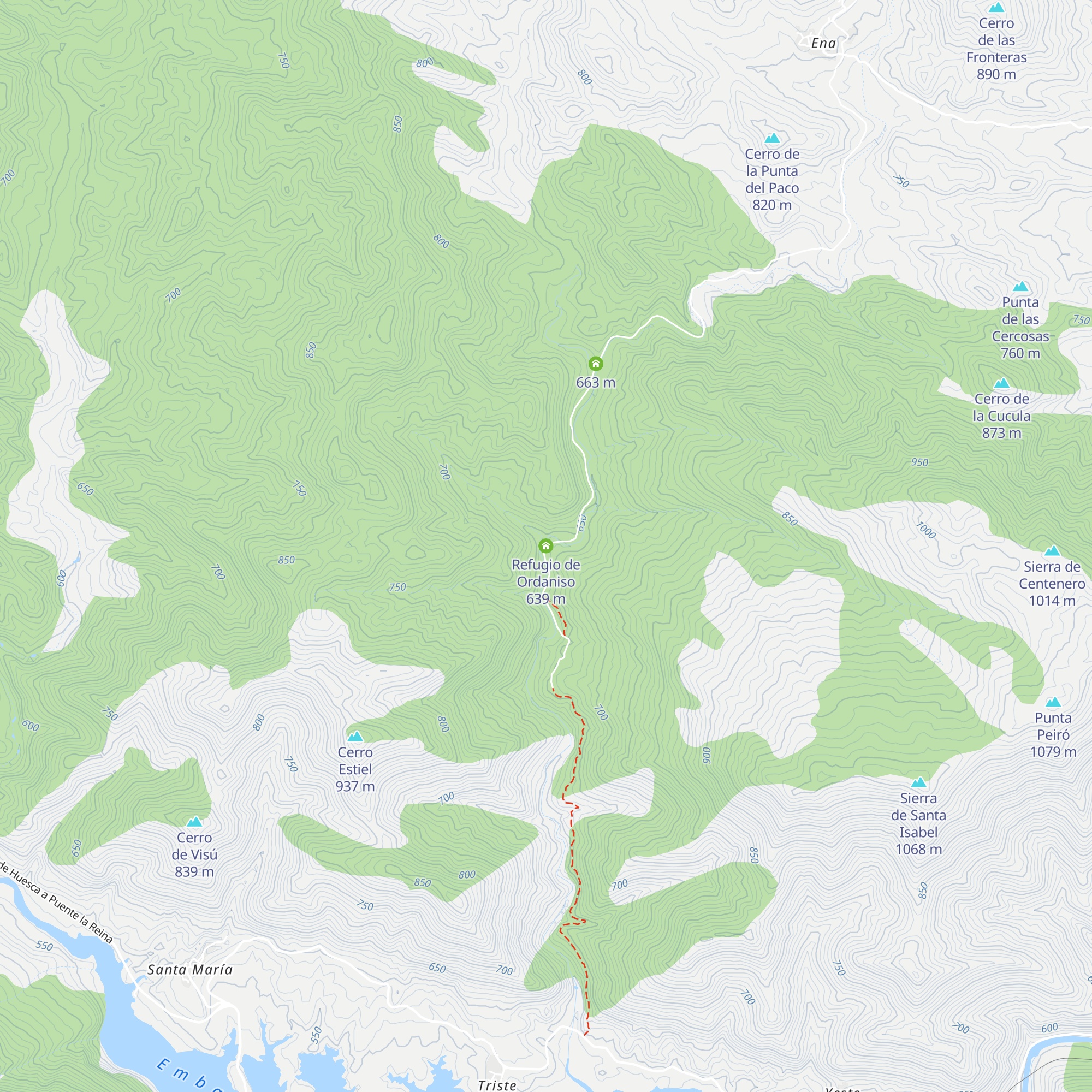 Refugio de Ordaniso map