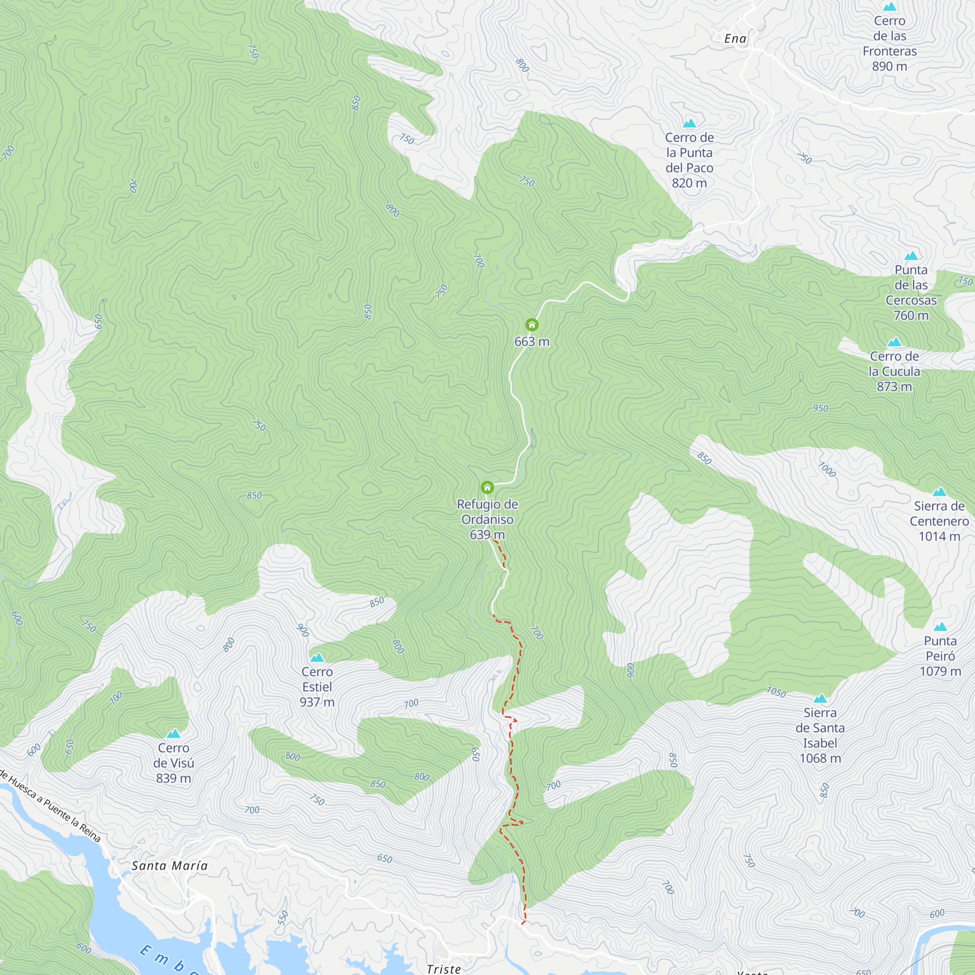 Refugio de Ordaniso map