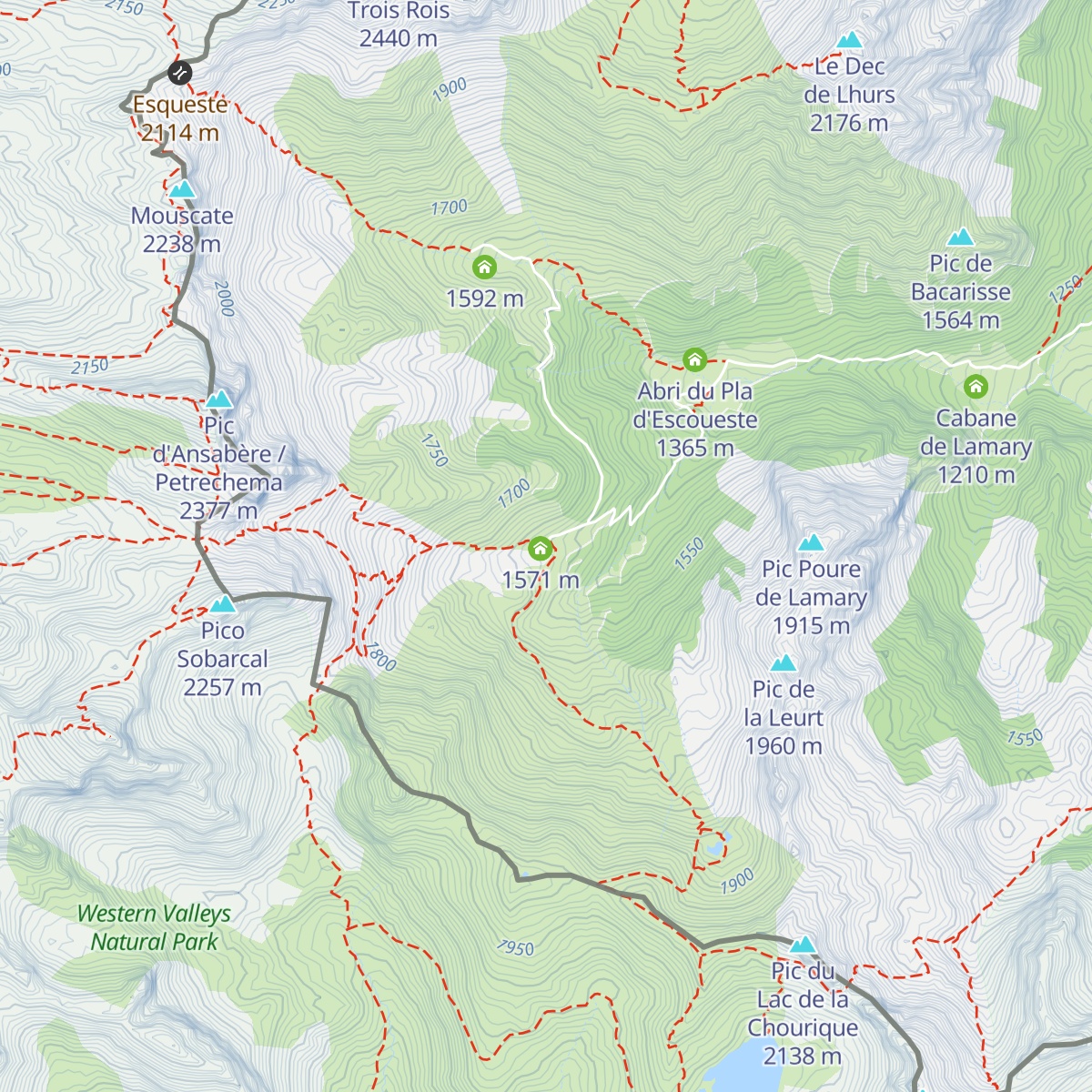 Cabanes d'Ansabère map