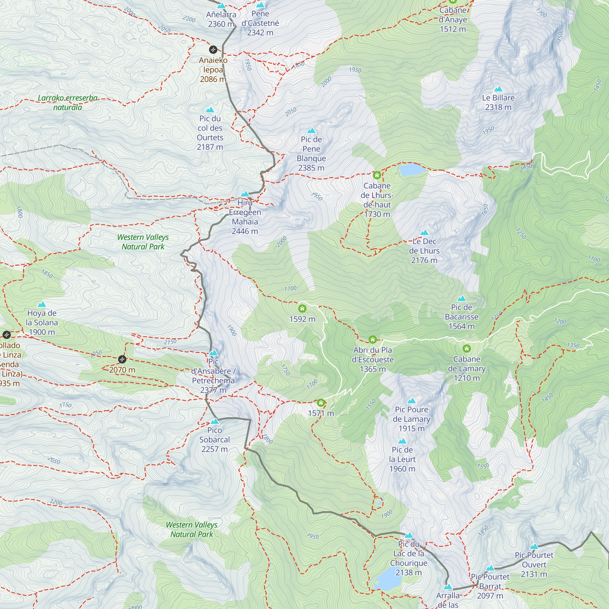 Cabane de Pédain map
