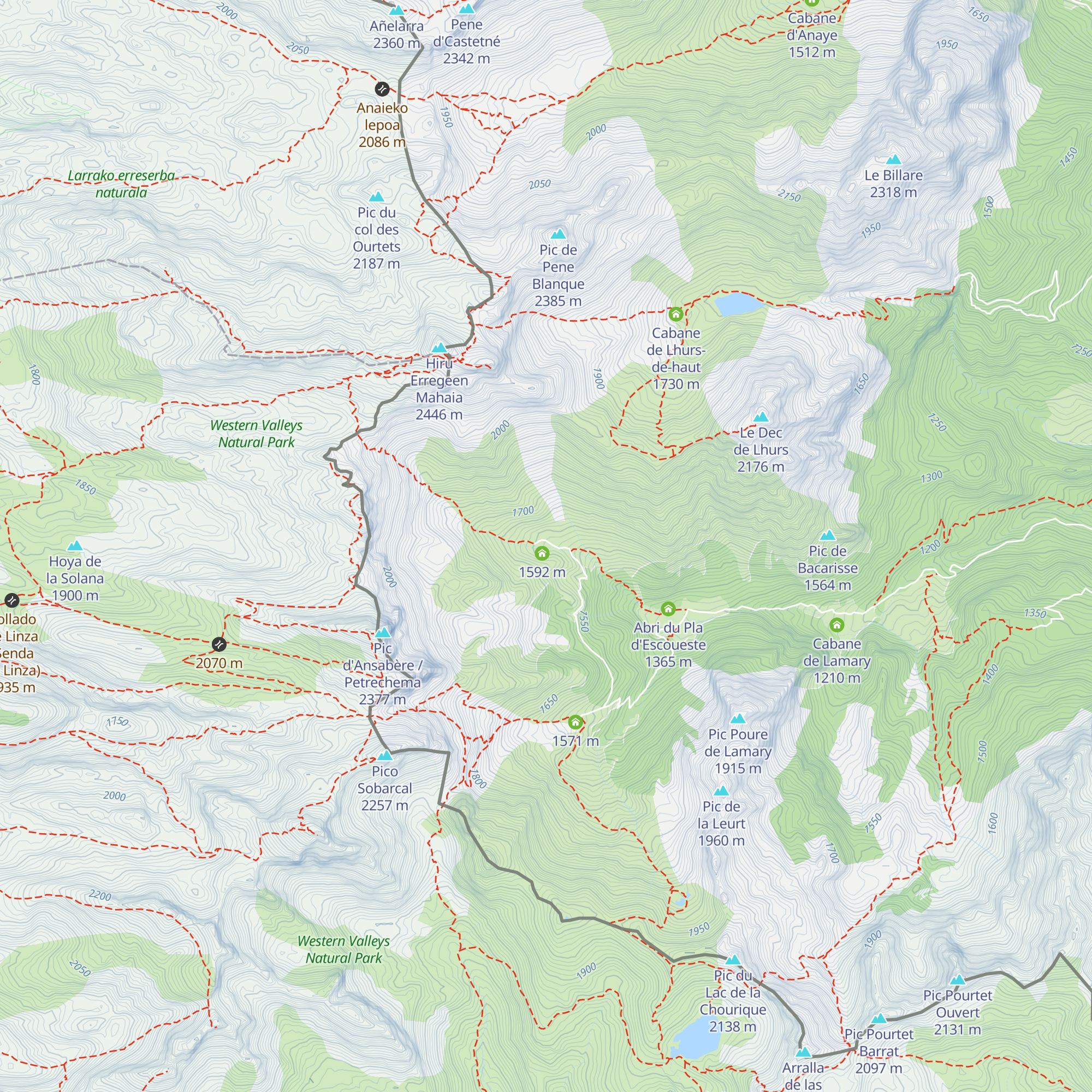 Cabane de Pédain map