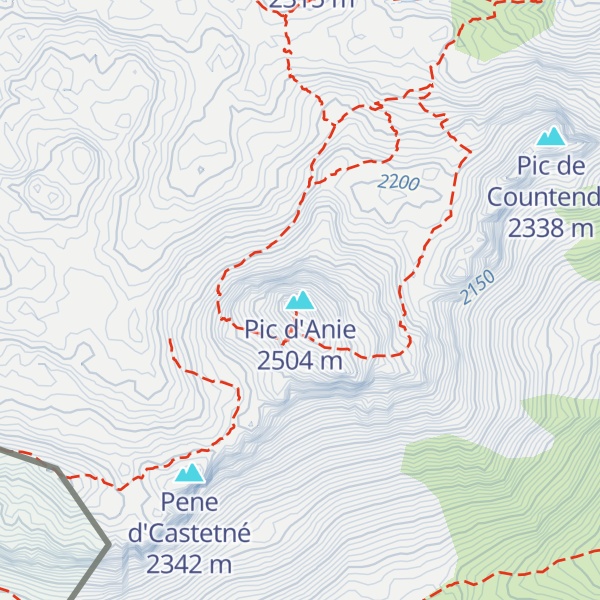 Map of Pic d'Anie