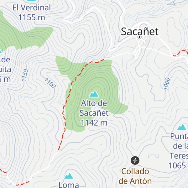 Map of Alto de Sacañet