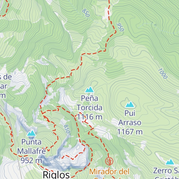 Map of Peña Torcida