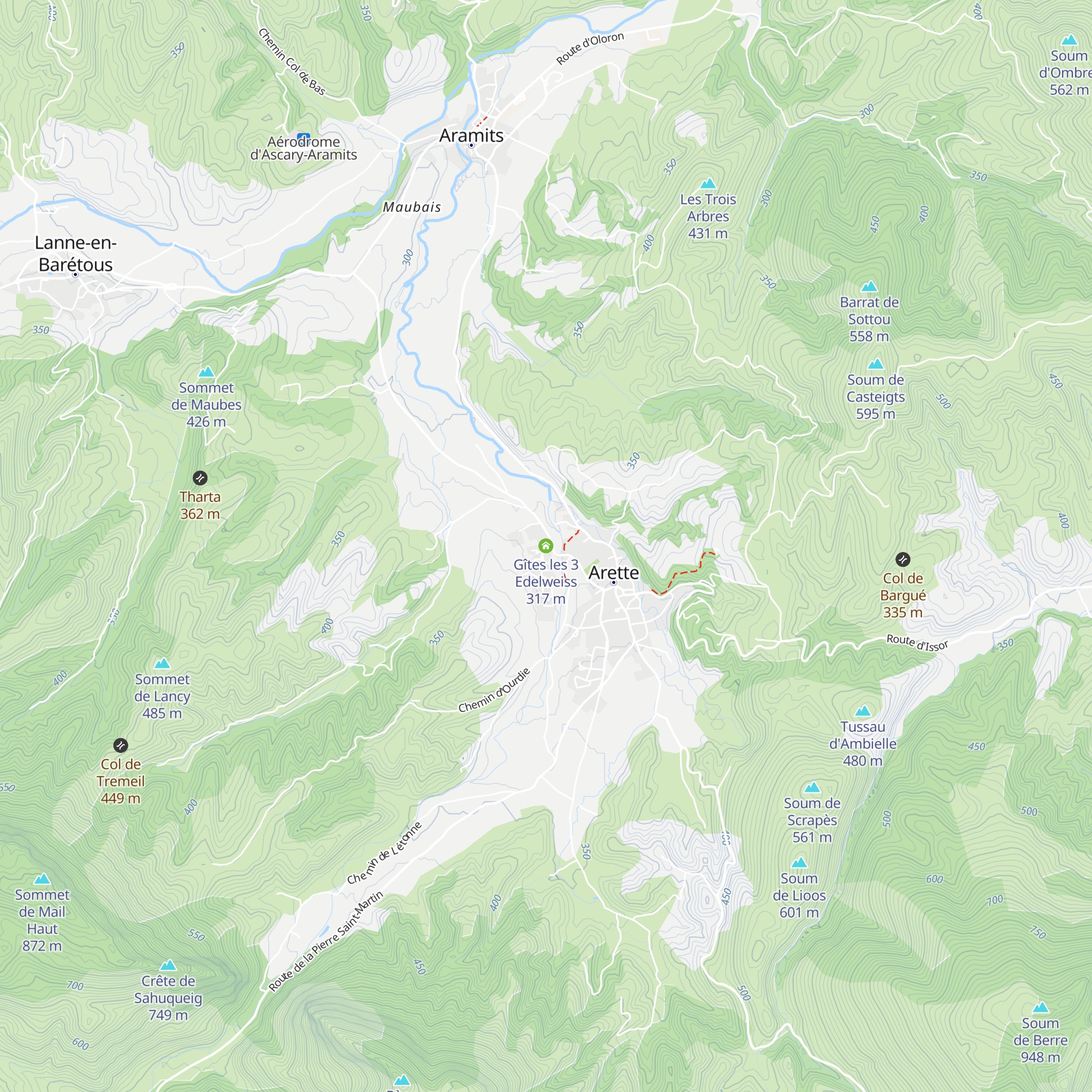 Gîtes les 3 Edelweiss map