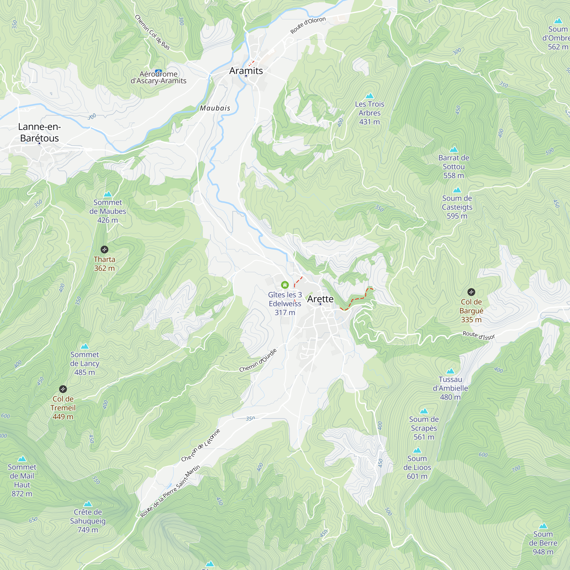 Gîtes les 3 Edelweiss map