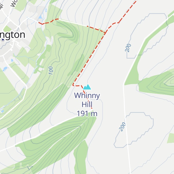 Map of Whinny Hill
