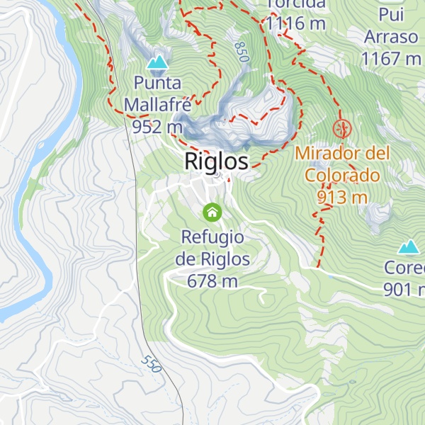 Map of Refugio de Riglos