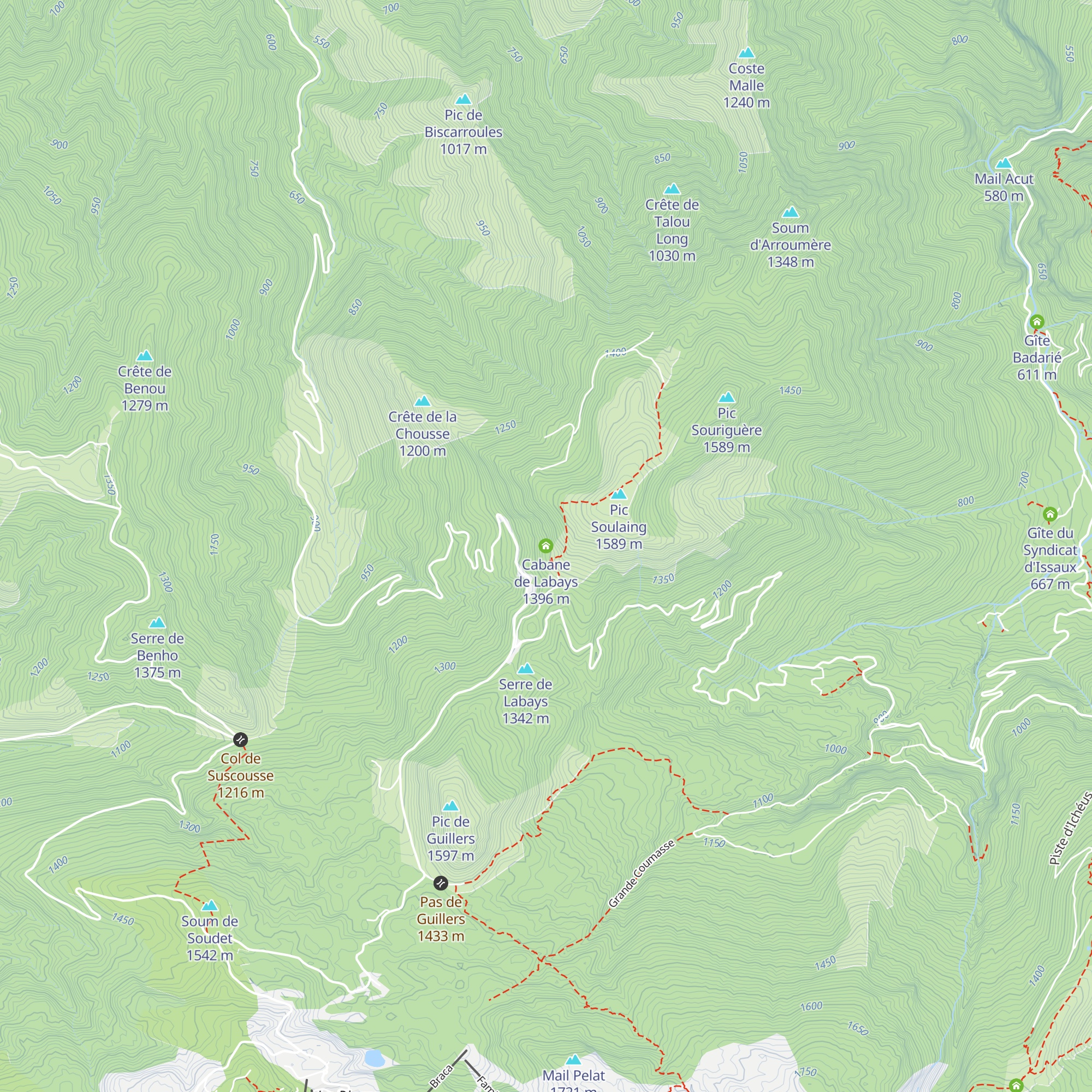 Cabane de Labays map
