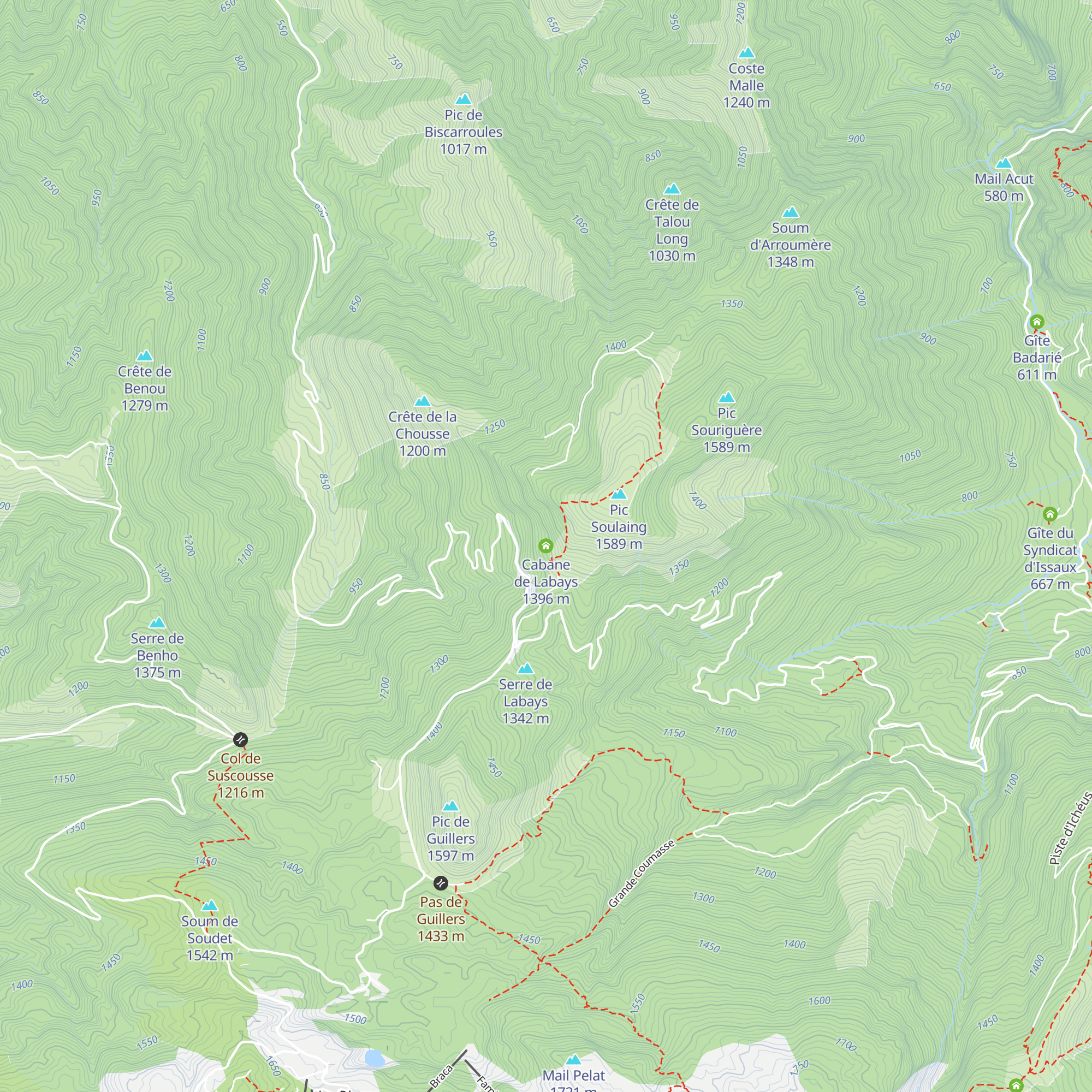 Cabane de Labays map