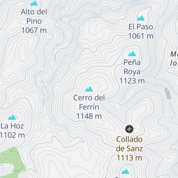 Map of Cerro del Ferrín