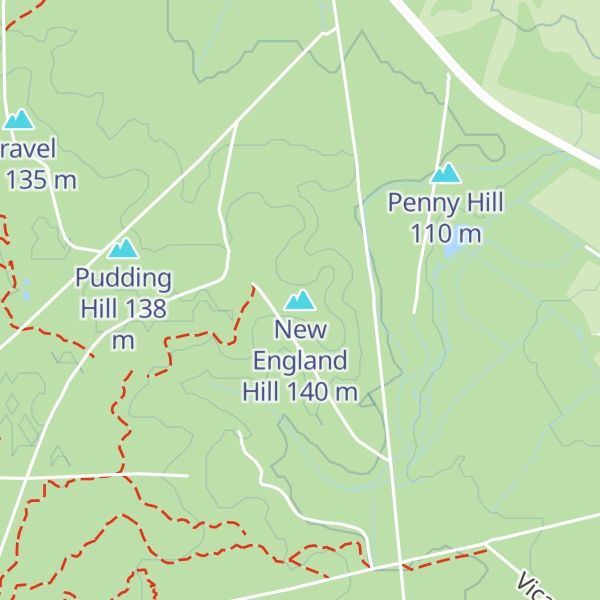 Map of New England Hill