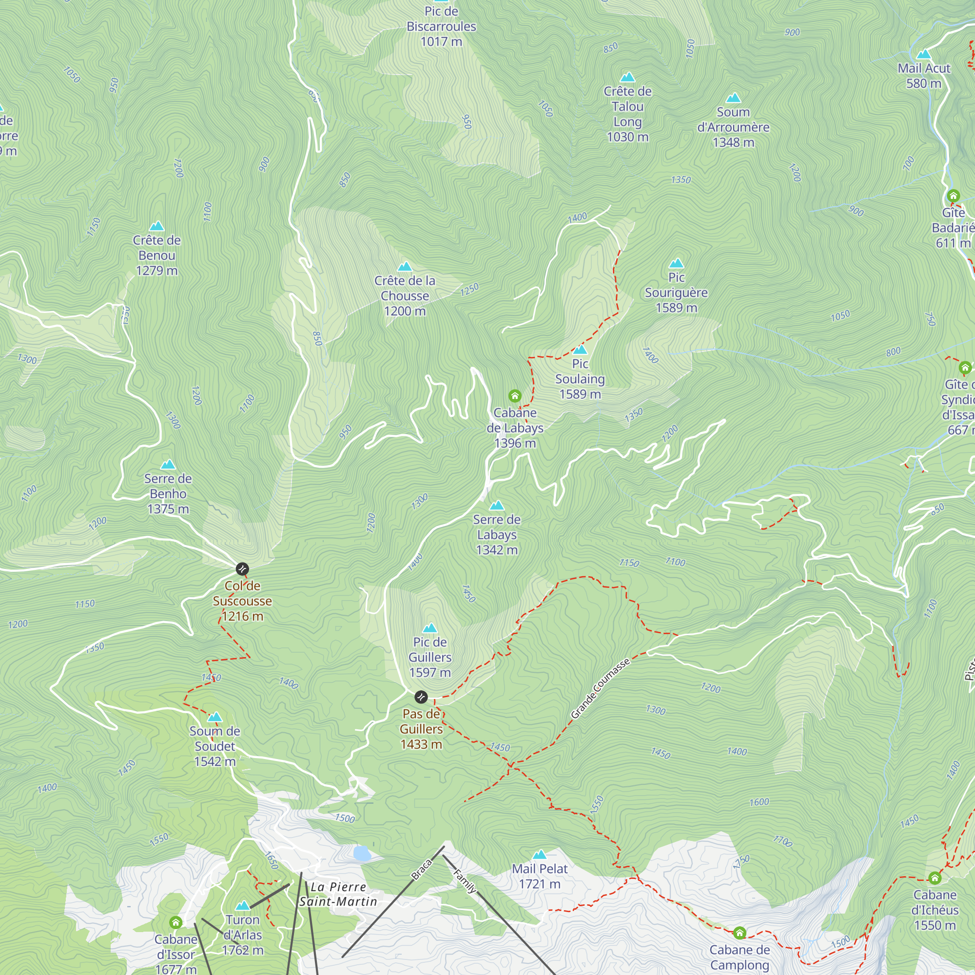 Cabane Verte map