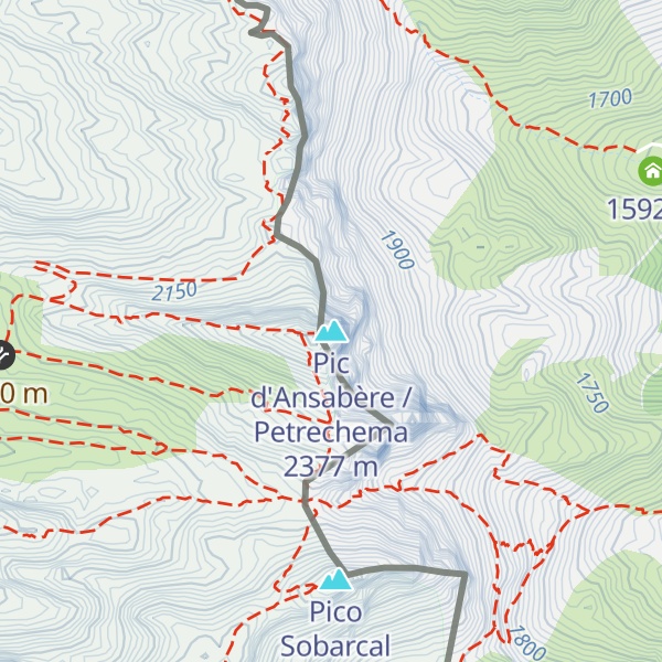 Map of Pic d'Ansabère / Petrechema