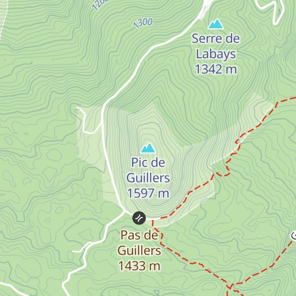 Map of Pic de Guillers