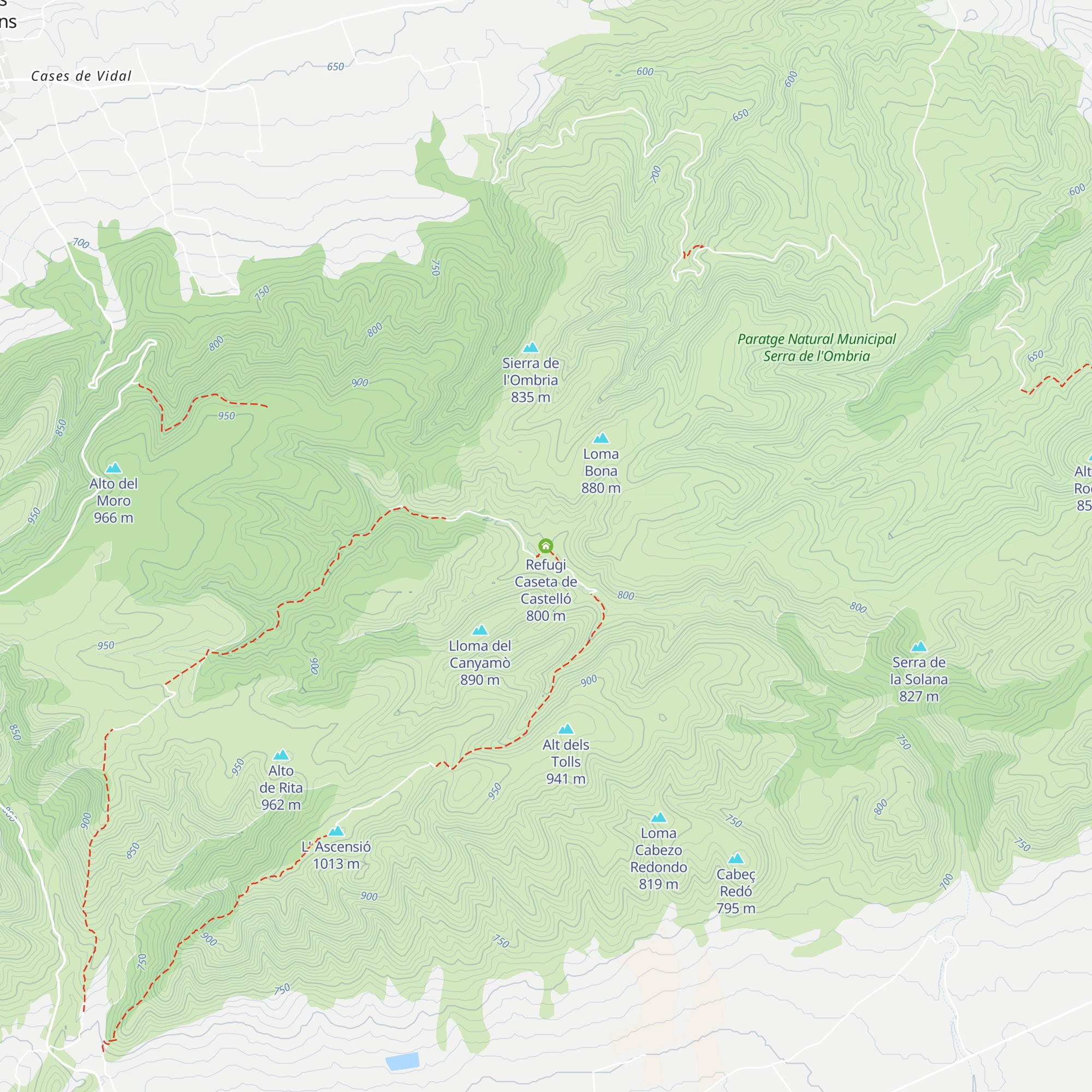 Refugi Caseta de Castelló map