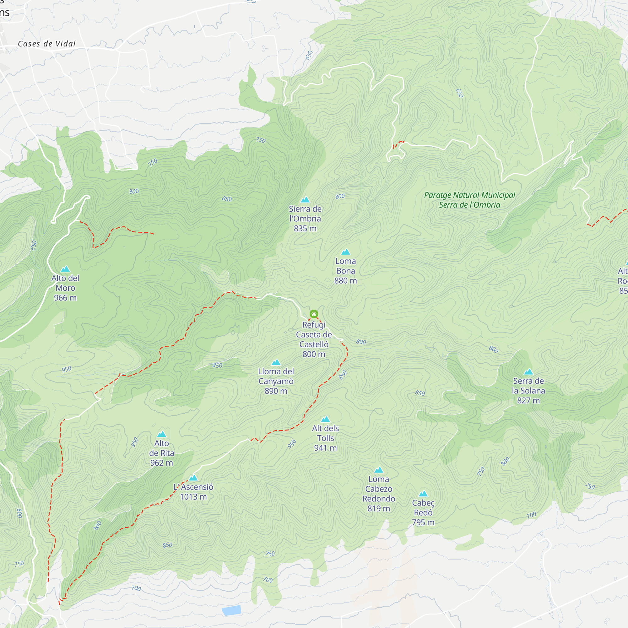 Refugi Caseta de Castelló map
