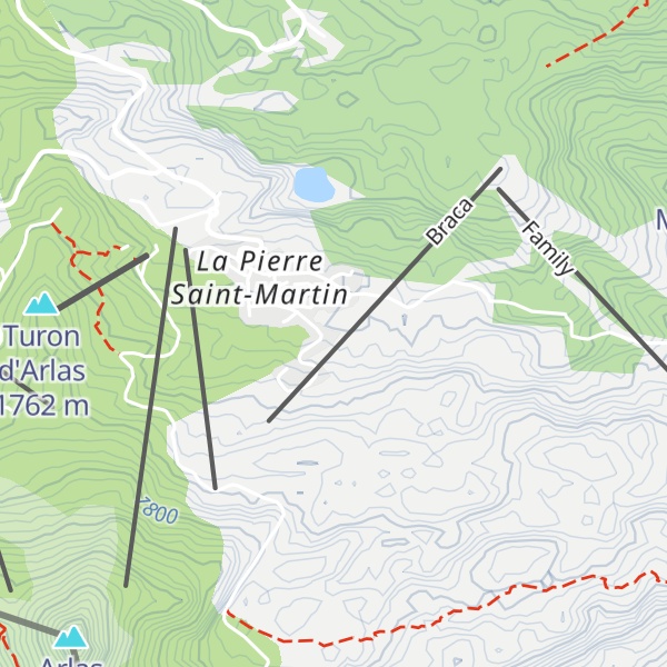 Map of Refuge Ausone