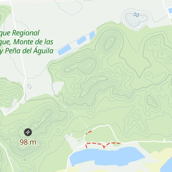 Map of Cerro de los Cuatro Tiros