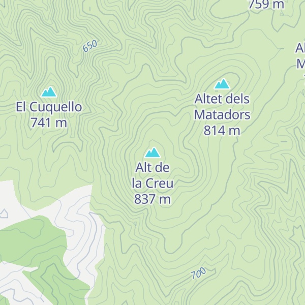 Map of Alt de la Creu