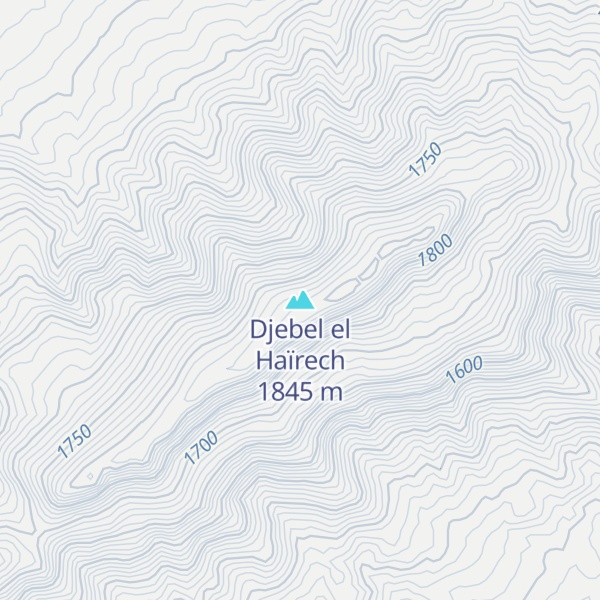 Map of Djebel el Haïrech