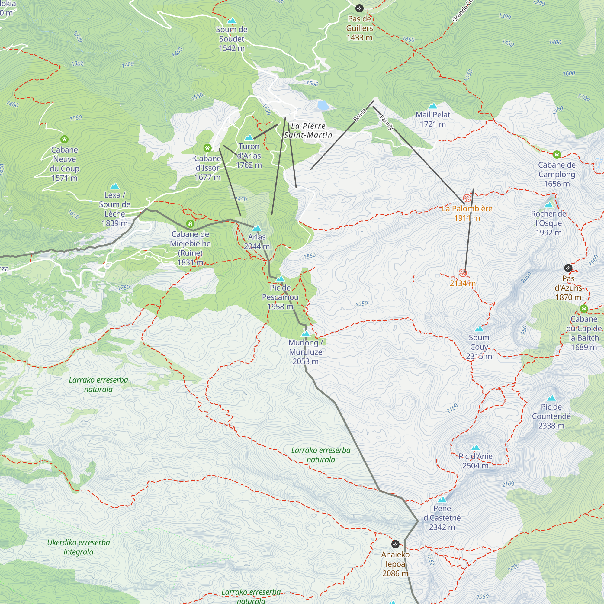 Refugio de espeleólogos map