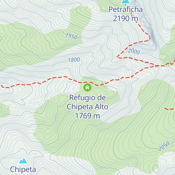 Map of Refugio de Chipeta Alto