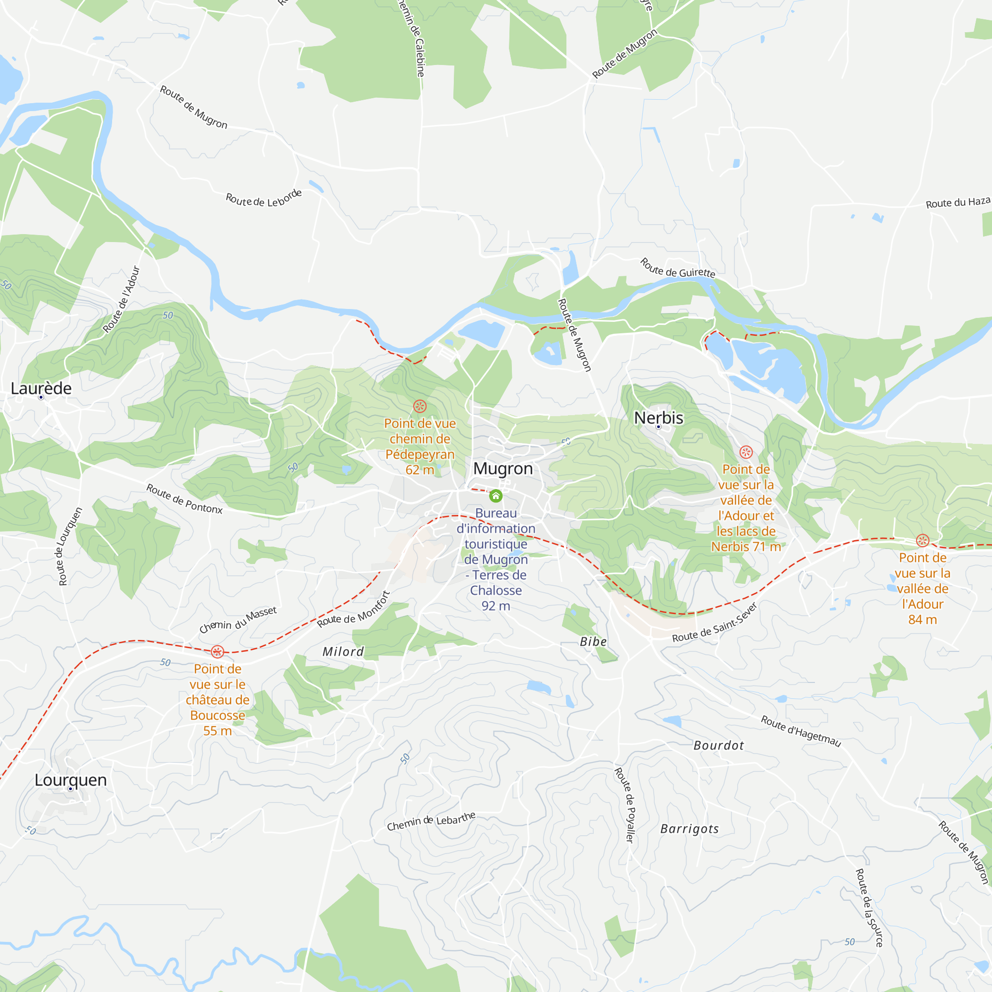 Bureau d'information touristique de Mugron - Terres de Chalosse map